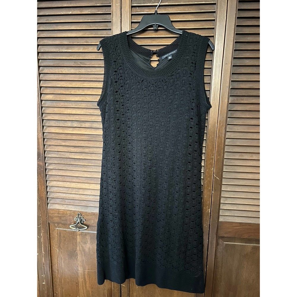 Banana Republic Black Crochet Dress Size LG